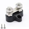1 Pair Boat M8 Terminal Portable Fiberglass Base DC 48V Truck Automobile Dual Stud Terminals Accessories with Mounting Screws