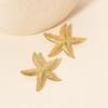 Gold Starfish Earrings: Women's Exaggerated Fashion Statement - Simple Summer Style Jewelry