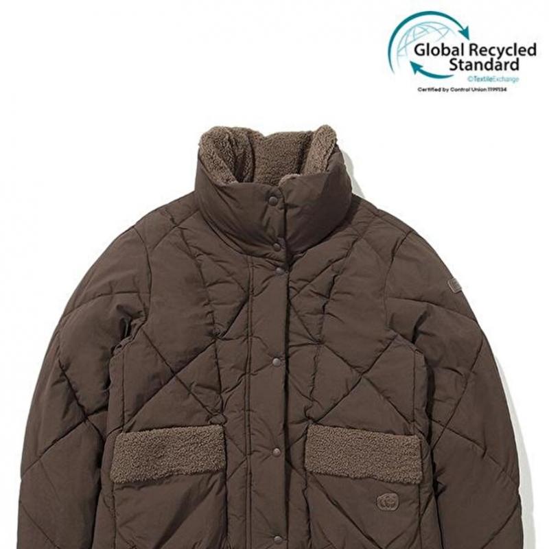 W Teddy Diamond Quilting Puffer  broWn 
