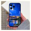 Waterfall nature Trees ship Phone Case For Apple iPhone 15,14,13,12,11,Pro,X,XS,Max,XR,Plus,Mini Soft Black Cover