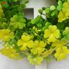 Small Yellow Clover Wreath Artificial Door Decor With Eucalyptus Home Interior Wedding Photography Outdoor Use