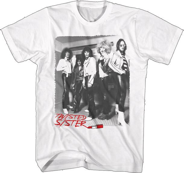 TWISTED SISTER New Licensed T-Shirt 1976 Lipstick White Cotton Size SM5XL Unisex T-Shirt S