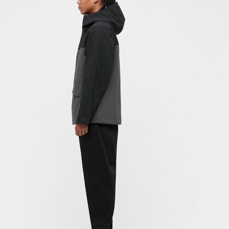 Uniqlo Color Block Hooded Jacket Unisex Jackets Black 451285-09