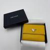 Used PRADA Prada Key Case 6 Hooks Saffiano Leather Yellow With Box