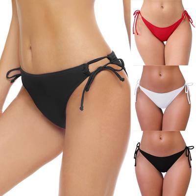Damers badbyxor, Hög midja, Vintage Basic, Heltäckande Bikini Delad Baddräkt Trosor Badbyxor