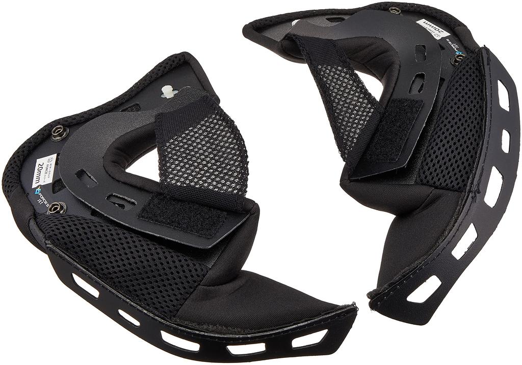 WINS Japan G-FORCE SS JET Cheek Pads for Motorcycles, Black, Size XL
