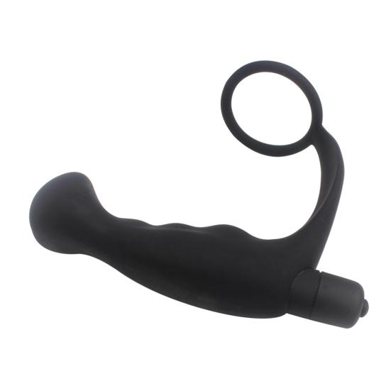 Pánsky silikónový vibračný krúžok na penis s G-bodom, análny kolík, masážny prístroj, sexuálne hračky pre dospelých