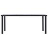 VidaXL Dining Table Black and Concrete Grey 180x90x75 Cm MDF