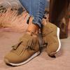 Women's Flat Loafers Fashionable Tassel Decoration Solid Color Sneakers New Autumn Popular Running Casual Walking Low-top Shoes
