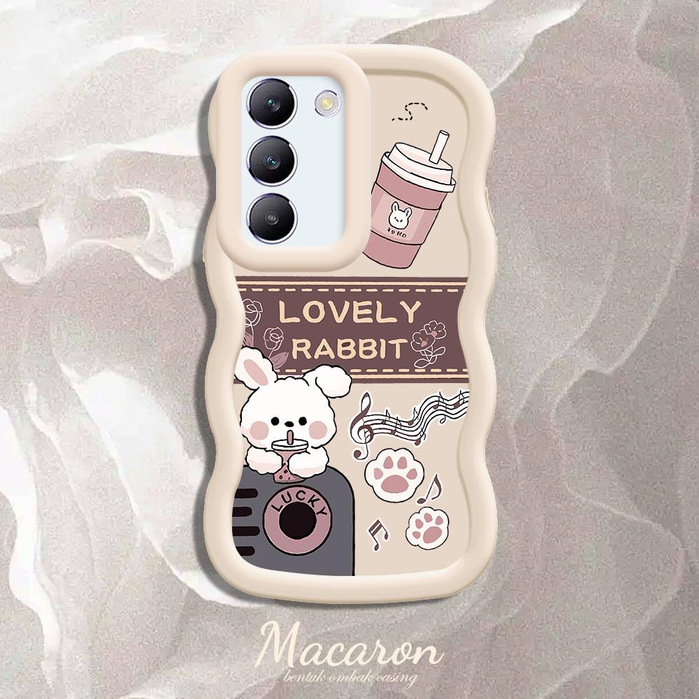 

Окрашенный узор Big Wave Edge Мягкий силиконовый материал Macaron чехол для телефона противоударный защитный резиновый чехол для OnePlus Vivo Motorola Moto Vivo Y91C белый