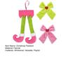 Christmas Bow Hanging Ornament Plush Elf Legs with Red Green Bows for Tree Decor Festive Fun Home Decoration