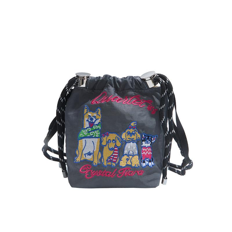 Geantă de umăr cu șnur brodat, design de nișă pentru femei, mică, proaspătă, la modă, capacitate mare, geantă portabilă de depozitare, geantă de toaletă