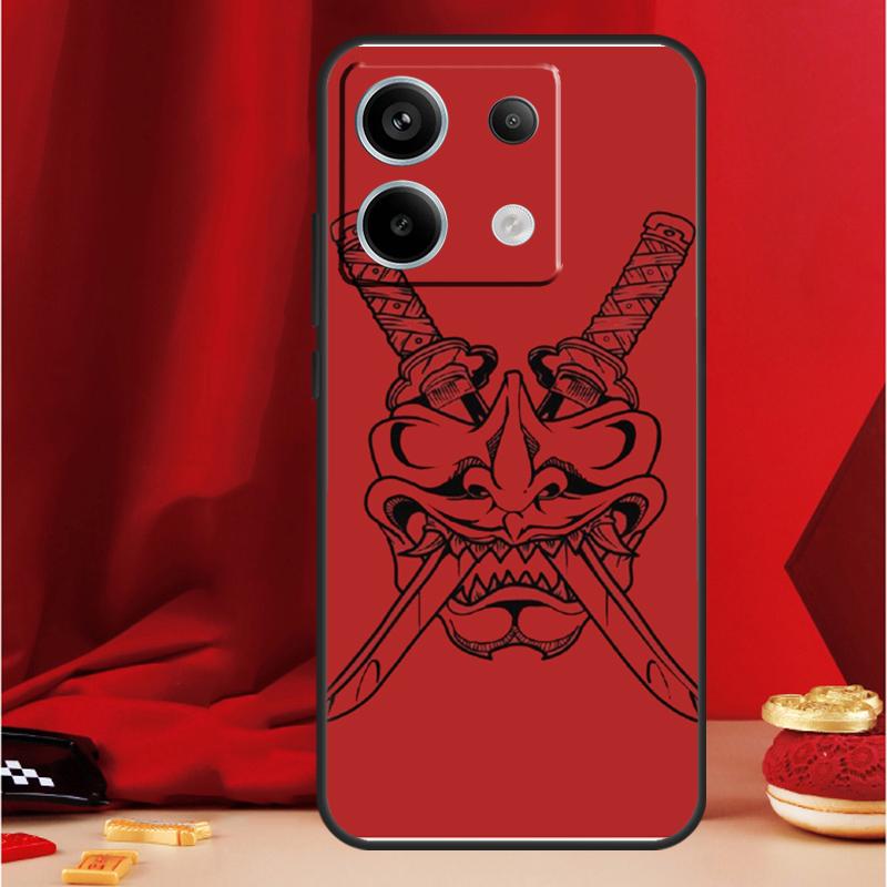 Japanese Hannya Oni Mask Case For Xiaomi Redmi Note 14 12 11 10 13 15 Pro Plus Redmi 15 13 10C 12C 13C 14C 15C Funda