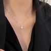Minimalist Single Sparkling Diamond Pendant Clavicle Chain - Dainty Solitaire Necklace for Women Daily Party Jewelry