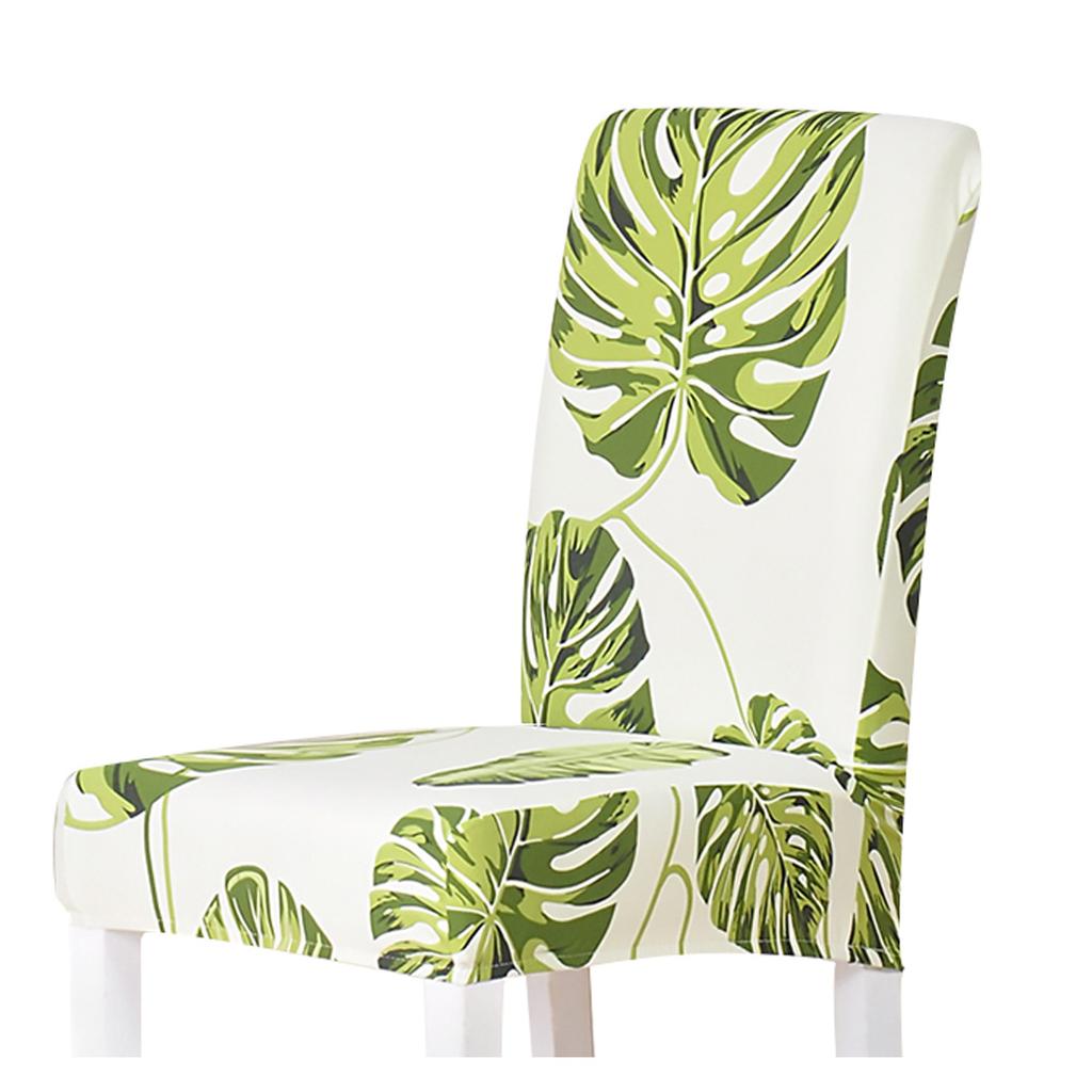 Chair Cover With A Green Leaf Pattern