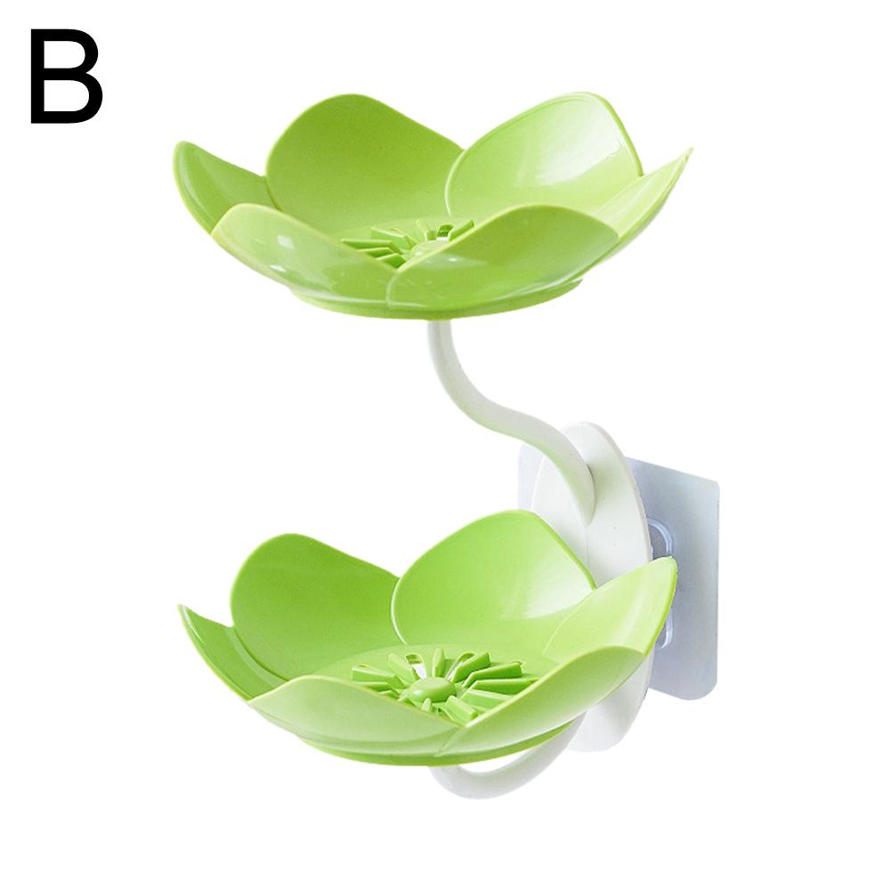 Laundry Soap Holder Anti-slip Pp Flower Soap Box Wall Mounted Soap Dish Bathtub/surrounding Punch Free Soap Dish Soap Box Drain