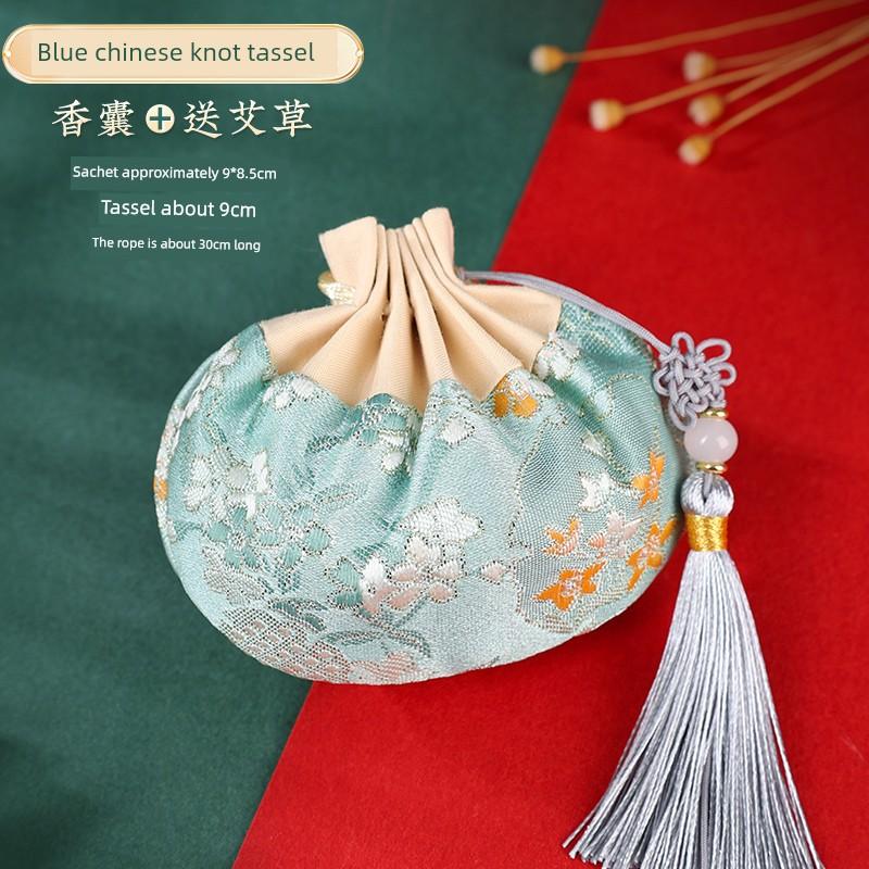 Dragon Boat Festival Incense Bag, Mugwort Leaf Incense Bag, Mosquito-Repelling Incense Bag, Ancient Style Embroidery Gift, Portable Decorative Pendant