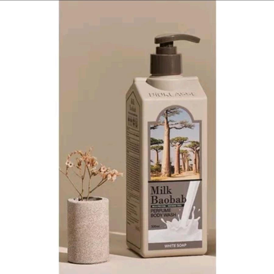 Balsam do ciała perfumowany Milk Baobab 250ml/ Żel pod prysznic 500ml: Białe Mydło/ Białe Piżmo/ Puder dla Dzieci/ Bukiet Kwiatowy, Kbeauty