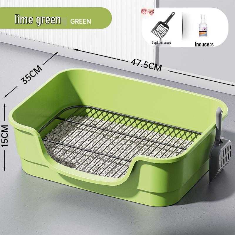 Dog Litter Box with Anti-Pee Pad Mesh Holder for Small, Medium, and Large Dogs