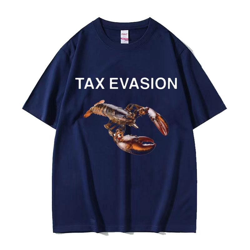 Unikanie Podatków Homar Śmieszny Mem Graficzny T-shirt Męski Damski Odzież Casualowa Modny T-shirt Męski Oversize Bawełniane Koszulki Topy