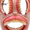 Realistic Grimace Mask Halloween Horror Mask, with Hollow Fangs, Lightweight Breathable Creepy Fangs PU Foam for Party Cosplay Costume Props
