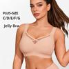 High Quality Plus Size Thin Mesh Seamless Wireless Jelly Cup Bra for Women Breathable Daily Intimates