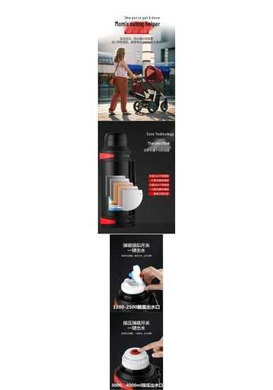 Large Capacity 304 Stainless Steel Vacuum Flask - Men's Portable Insulated Water Bottle for Outdoors and Construction Sites