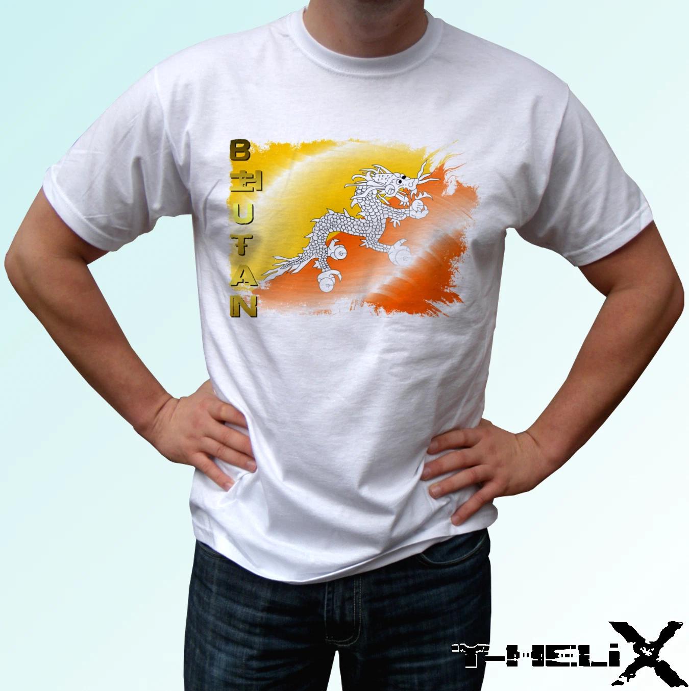 

Bhutan flag - white kids boys T-Shirt top country design - s s kids & baby sizes 120