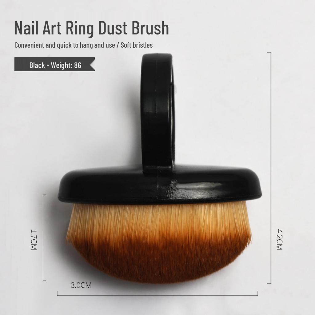 Nail Ring Soft Bristle Brush for Dust and Ash Cleaning