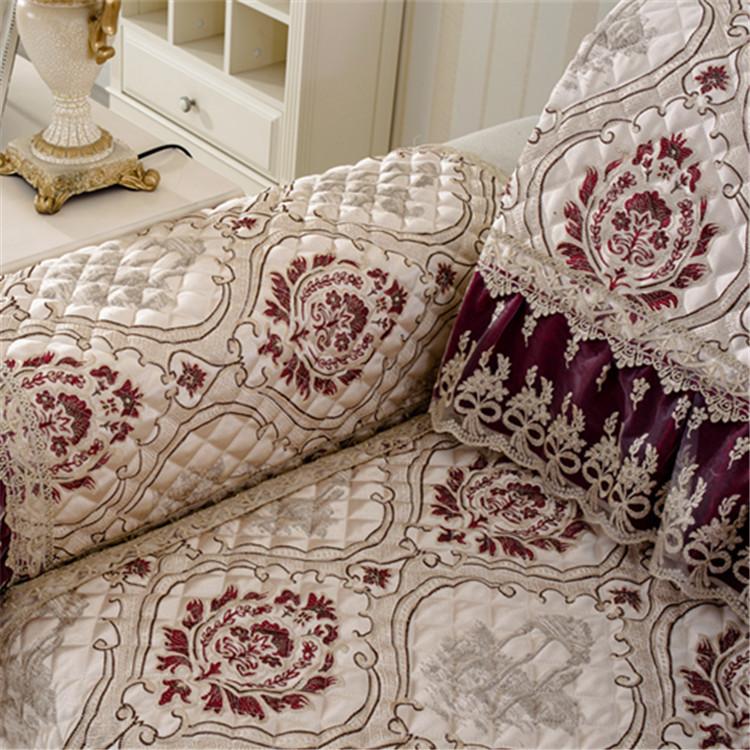 European-Style Fashionable Lace Jacquard Sofa Cushion Cushion Simple Modern Four Seasons Fabric Sofa Cover