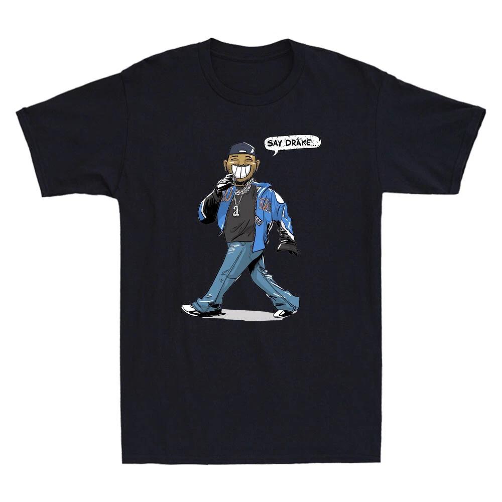 Say DR.AK.E Funny Cartoon Meme Humor Quote Vintage Men s Short Sleeve T-Shirt M