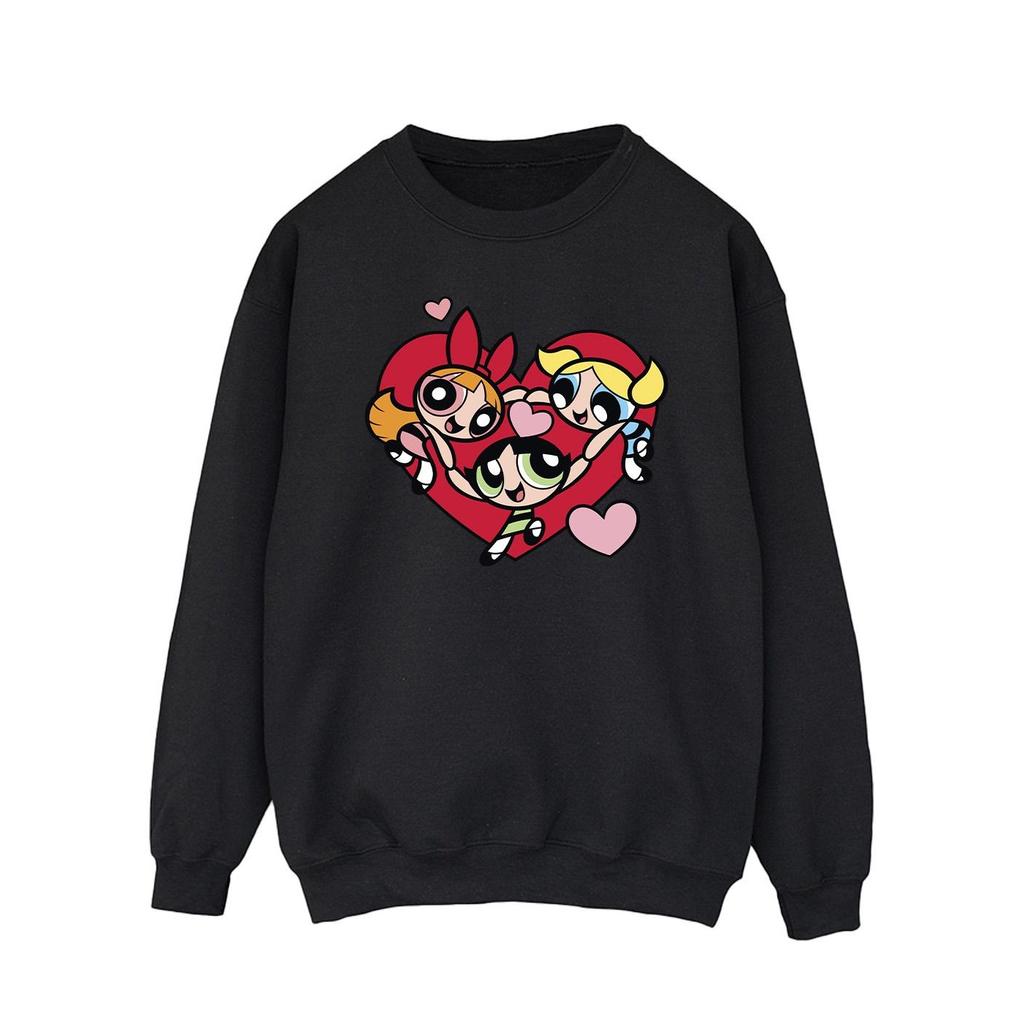 The Powerpuff Girls Mens Holding Hands Heart Sweatshirt
