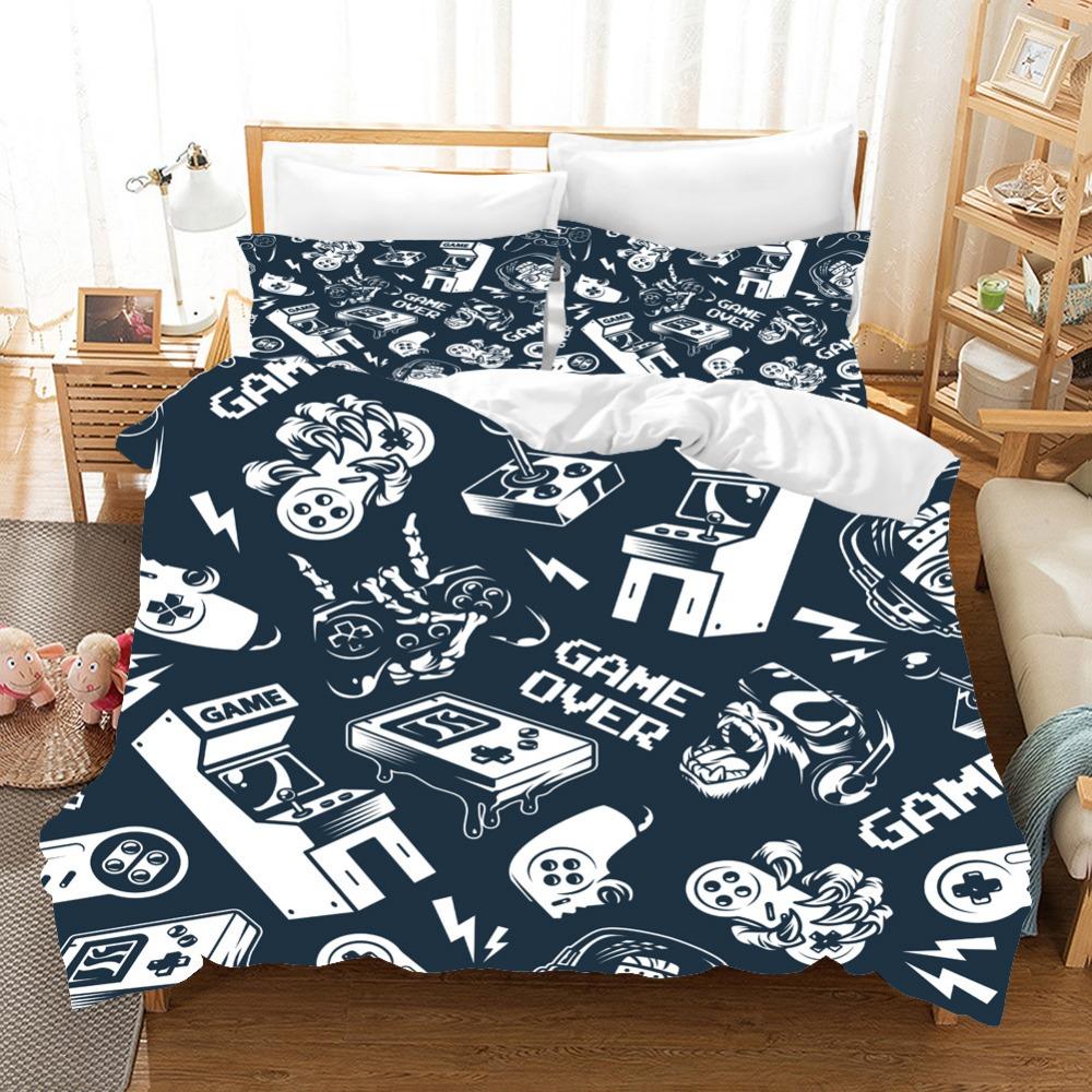 Gamepad Digital Printing Bedding Four-Piece Set Three-Piece Set Bed Sheet Quilt Cover