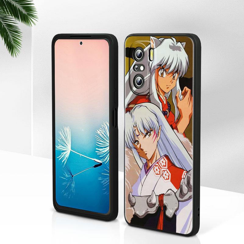Anime Inuyasha For Xiaomi Redmi Note 12 Turbo 11E 11S 11 11T 10 10S 9 9T 9S Pro Plus 5G Black Phone Case