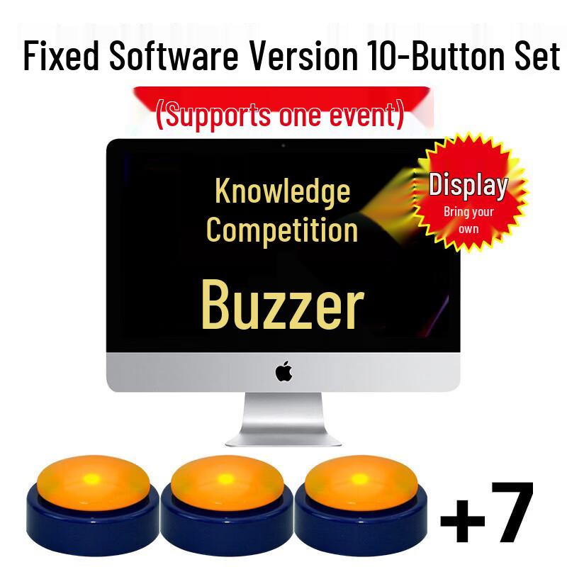 Electronic Competition Buzzer System with 10 Buttons