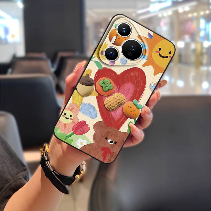 Silicone Soft case Phone Case For Huawei P70 Pro/Pura 70 Pro+ Protective Anti-knock Dirt-resistant Full wrap Cartoon TPU