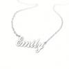 Collier Personnalisé avec Nom en Or 18K avec Pendentif Lettre Anglaise - Acier Inoxydable, Design Européen et Américain