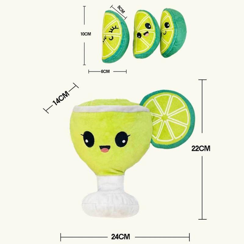 Lemon Tall Cup Pet Toy - Cute Lemon Slice Design Suitable for Cats Dogs Interactive Play Emotional Relief Great for Dogs Toys