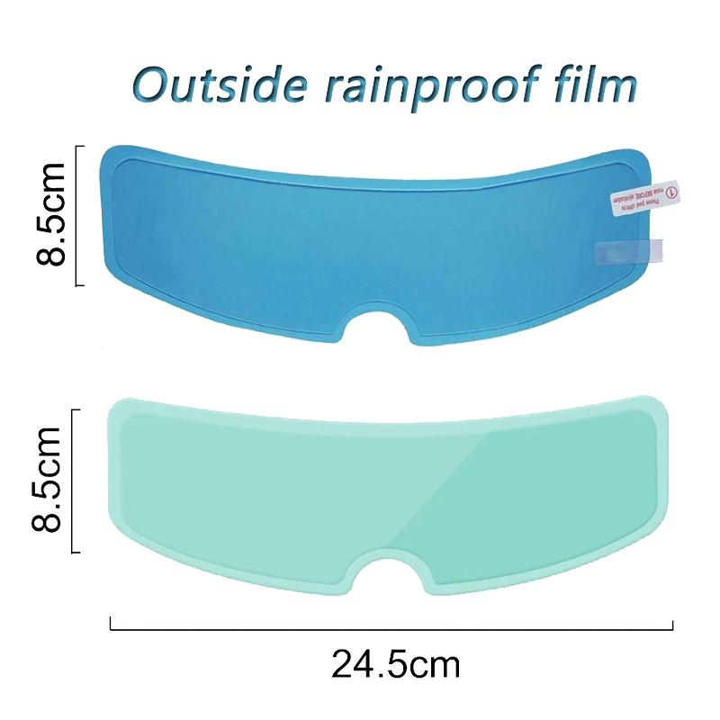 Antibeschlag- und regenfeste Folie für Helme, beschlagfreie Nanobeschichtung, transparenter Aufkleber, wasserdichte Folien, Helmzubehör