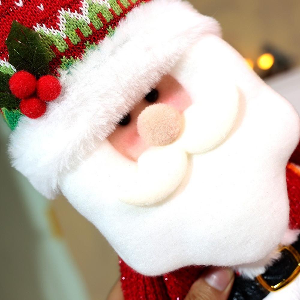 Santa Claus Telescopic Doll New Christmas Snowman Xmas Ornament Cute Knitted Elk Doll