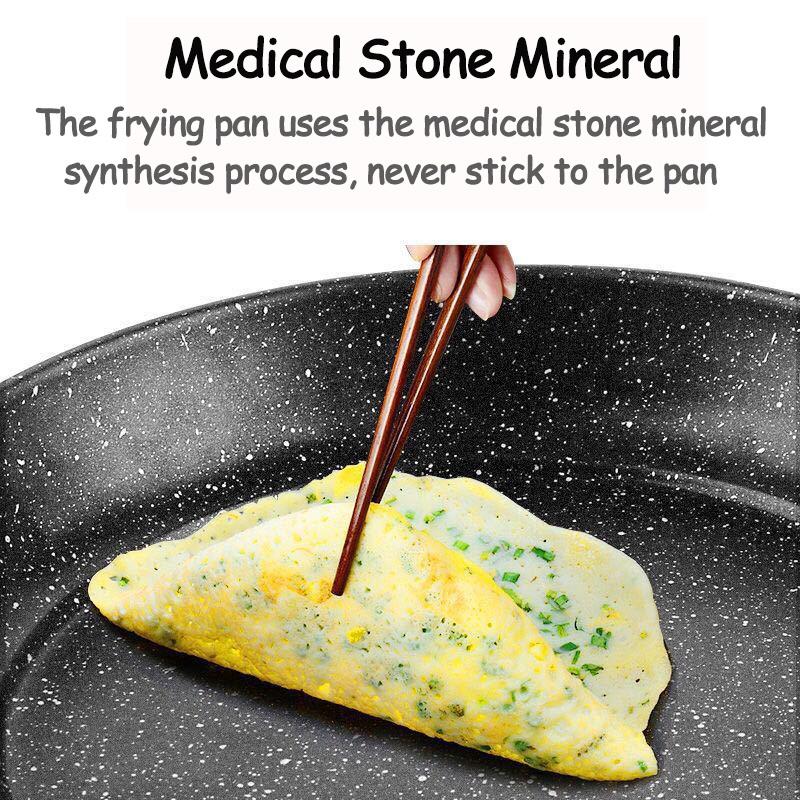 Universal Stone Pans Household Maifanshi Nonstick Frying Pan with Soft Resistant Handle Induction Cooker Gas Stove 26cm