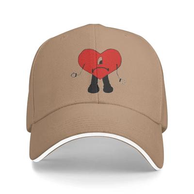 Men Women Bad Bunny Logo Hat Trendy Baseball Cap Love Heart Kawaii Snapback Hat Golf Headewear Gift