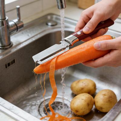 2-In-1 Stainless Steel Vegetable Peeler with Bottle Opener Effortless Peeling for Fruits Vegetables Potato Carrot Apple Pumpkin