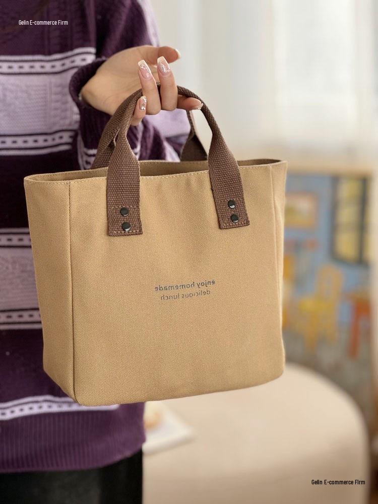 Borsa Tote in Tela Giapponese - Versatile Borsa a Mano per Studenti e Mamme per il Pendolarismo e il Pranzo