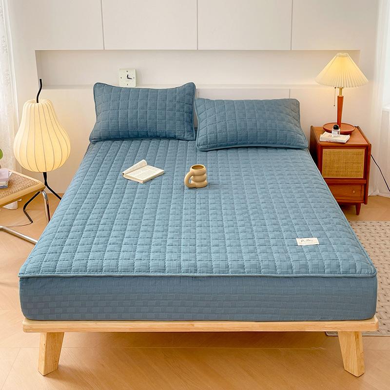 

Class A High-quality Quilted Fitted Sheet Bed Cover Dust Cover Taiwan Bed Bag Protective Cover 90 * 200cm single bed hat