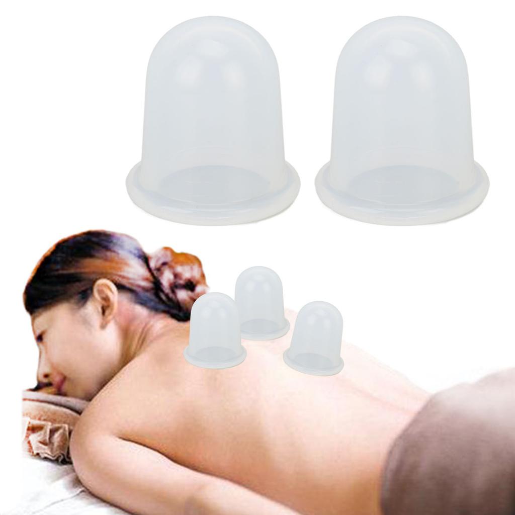2pcs Cupping Set Transparent Silicone Muscle Relaxation Cupping Therapy Set for Facial Body Massage