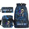 Murder Anime Peripheral Printed Children's School Bag Set Cross-border Leisure Student Backpack Three-piece Set