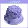 Bavlněný letní rybářský klobouk s tie-dye vzorem a širokým okrajem pro ochranu před sluncem při venkovních aktivitách