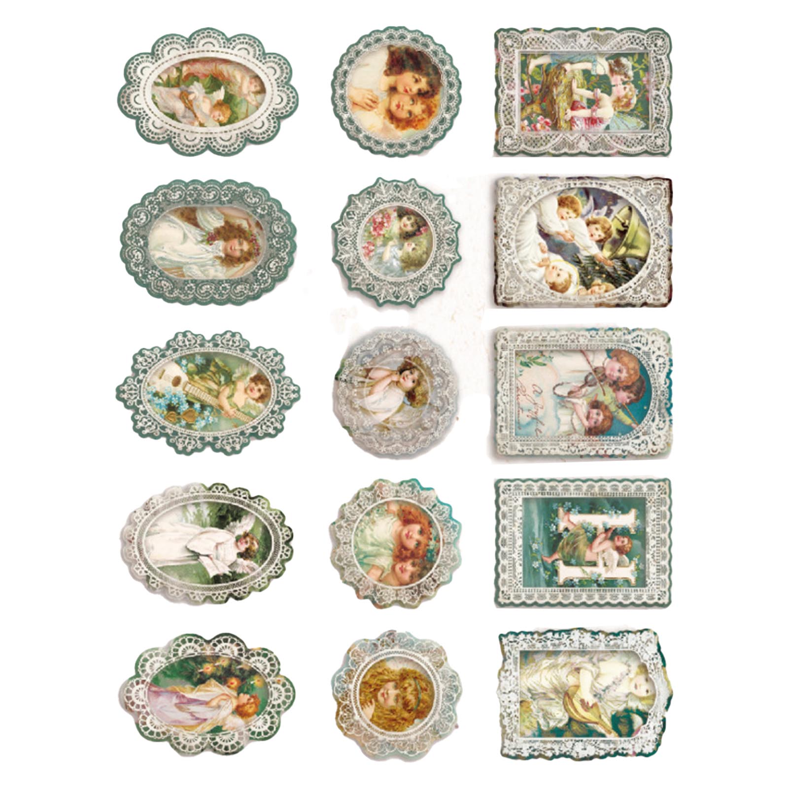 

45 шт. Мереживні наклейки Ретро Пам ятний стиль Декоративна наклейка для Скрапбукінгу Альбом Декорування