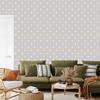 Wallpaper White stars on a gray background for the living room and bedroom 50x1000